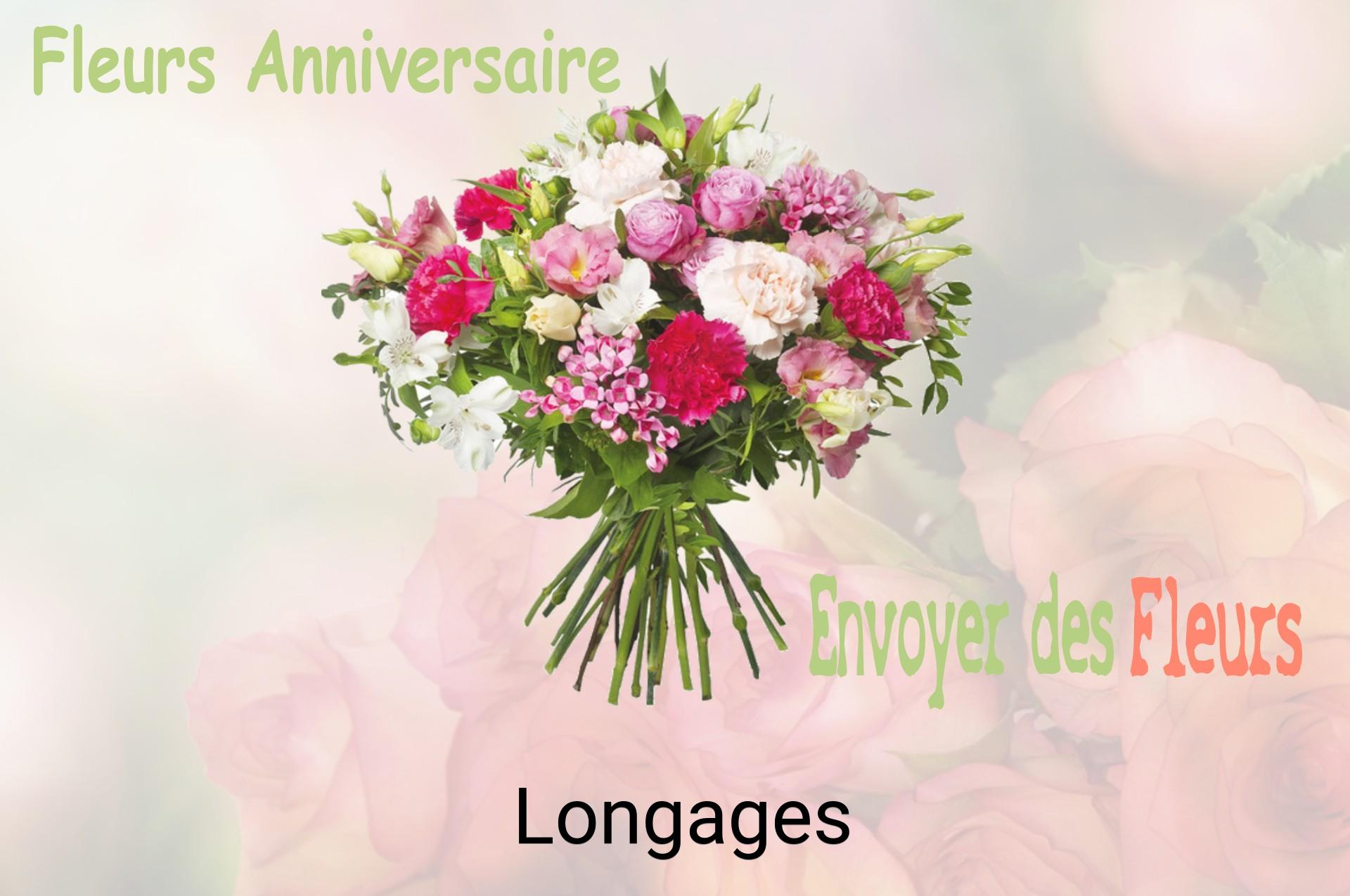 Bouquet de fleurs d’anniversaire livré à Longages
