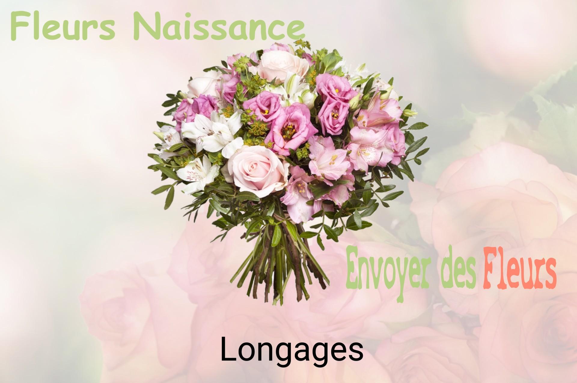 Bouquet de fleurs de naissance livré à Longages