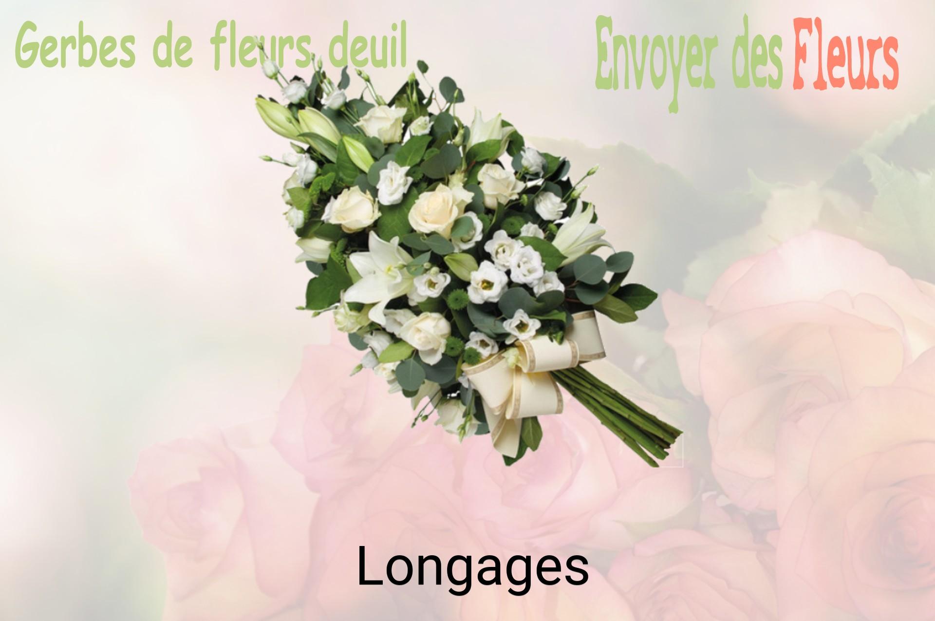 Gerbe de fleurs de deuil livrée à Longages